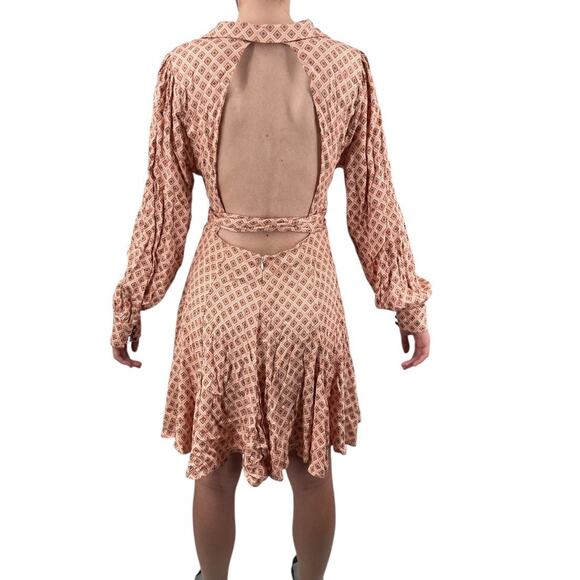 Free People Dress It Takes Two Long Sleeve minidress size Medium M - Picture 3 of 6